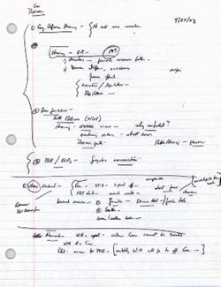 "9/25/03 - Tim Roemer - Max Cleland" [Hamilton’s handwritten notes], September 25, 2003