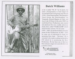 Press release: Butch Williams, undated