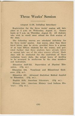 "Indiana University Summer Session Preliminary Announcement 1937" vol. XXV, no. 1