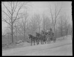 Moving day scene near Mt. Zion, horses, wagon, people