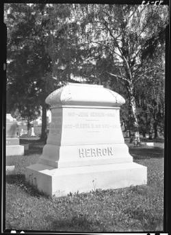 Herron tombstone, Mt. Carmel, Ind., Franklin county