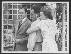 Johnny Mercer with an unidentified man and woman.