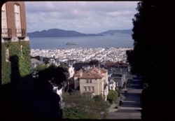 Looking across Marina to the Bay and Angel Island from Broadway & Broderick on Pacific Heights San Francisco Cushman