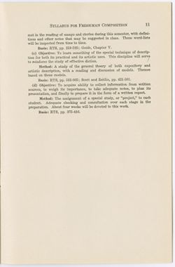 "Syllabus for Freshman Composition (English 101) Indiana University 1929- 30" vol. XVII, no.9