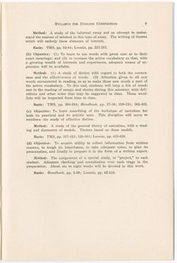 "Syllabus for English Composition (English 101) Indiana University 1932- 33" vol. XX, no. 8