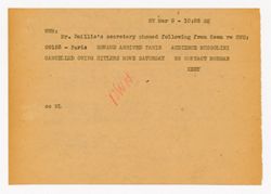 9 March 1936: To: William W. Hawkins. From: Naoma Lowensohn.