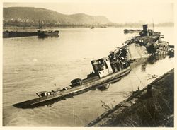 Ship wreckage along The Rhine