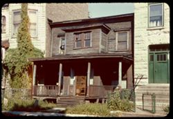 Old leaning frame house at 3551 Prairie Av. Chicago