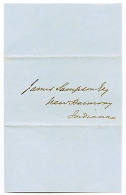 Samuel Morton, Philadelphia to James Sampson, New Harmony., 1850, April 6