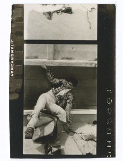 Item 0138a. More shots of picador on ground with saddle. 1 ½ prints.