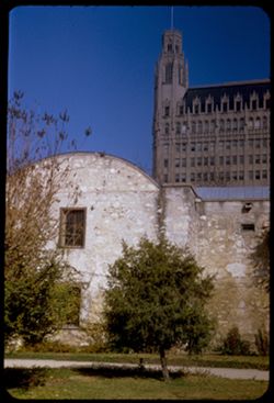South side of the Alamo-in the background-the Medical Arts Bldg.
