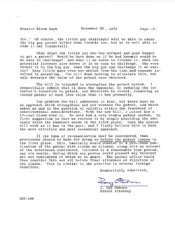 Letter from A. Ray Osburn to Birch Bayh, November 20, 1979