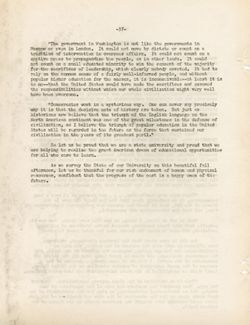 "Speaking Copy State of the University Faculty Speech." -Business and Economics Room 100 October 18, 1956