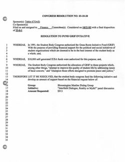 03-10-20 Resolution to Fund GRIF Initiative (Bloomington Muslim Dialog Group)