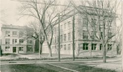 University of Iowa Medical & Anatomy building, south and east faces