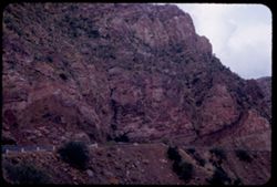 Rock wall above Coolidge dam Arizona