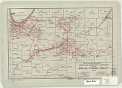 Map of territory served by operating subsidiary companies of the Midland Utilities Company