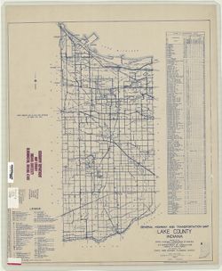 General highway and transportation map of Lake County, Indiana