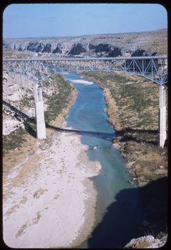 Bridge of US 90 over Pecos river. Highest in Texas