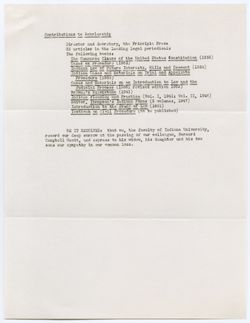 Memorial Resolution for Bernard Campbell Gavit, ca. 16 February 1954