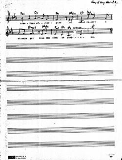 Song of long ago, lead sheet (melody with chord symbols)