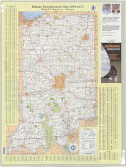 Indiana transportation map, 2009-2010