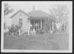 Jim and Bert Robison, and Georgia Carmichael at Bert's home, ca. 1920.