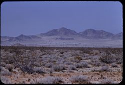View west across distant Indian Wells Valley from Randsburg - Trona road NW corner Mojave desert