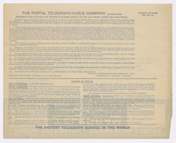 Postal Telegraph-Commercial Cables telegram from E.A. Fearn to Dranes regarding arrangements for travel to Chicago, June 22, 1928