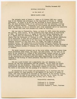 17: Memorial Resolution for Robert Marvin Johns, ca. 17 March 1964