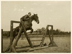 U.S. Officer riding German horse
