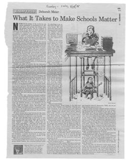 (1996, Sept. 15).What it Takes to Make Schools Matter.Newsday (p. A35).
