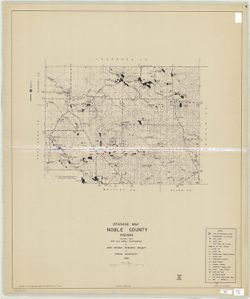 Drainage map of Noble County Indiana prepared by 1938 AAA aerial photographs