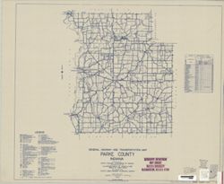 General highway and transportation map of Parke County, Indiana