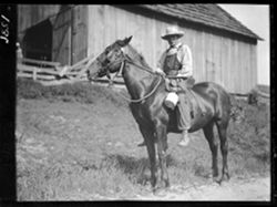 "Kiah" Deckard on horseback