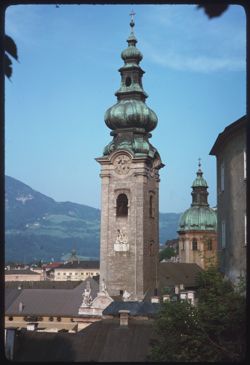 Church towers near St. Peters Abbey Salzburg