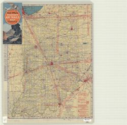 Rand McNally standard map of air trails in Indiana, May 1936