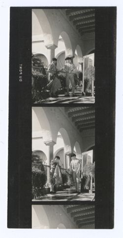 Item 0079. Various similar scenes of Liceaga and another bullfighter on the veranda seen in Item 74 above. 2 1/3 prints.