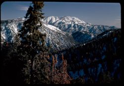 from Rim of World Drive near Big Bear lake elevation 7000 ft. + a view of Mount San Bernardino