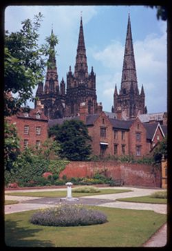 Cathedral - from S.W. Lichfield  Staffordshire