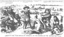 Liberty, The Fair Maid of Kansas in the Hands of the Border Ruffians