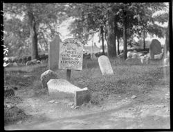 Grave of first white child in Kentucky at Harrodsburg