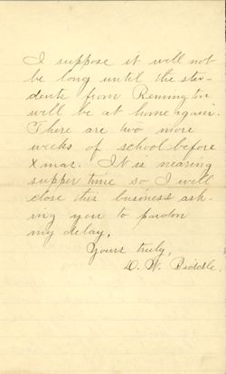 Letters written to Janie, September-December 1893
