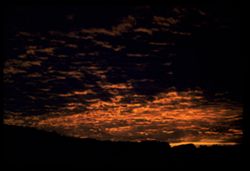 Sunset sky back of Golden Gate from 3465 Broderick