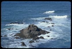 Off-shore rocks Pacific coast near town of Mendocino, Calif.