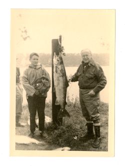 Roy Howard, grandson, and fish