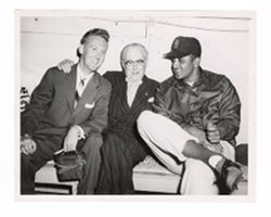 Roy W. Howard, Vincent Edward Scully and Don Newcombe