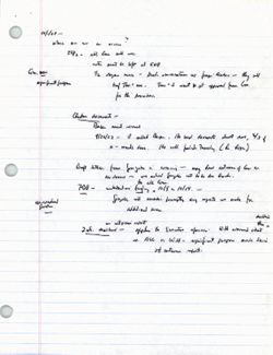 "10/1/03" [Hamilton’s handwritten notes re Gonzales phone call], October 1, 2003