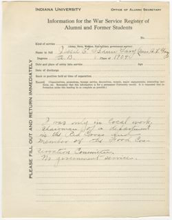 Spann (Gary), Jessie E. - Red Cross and other welfare