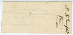 Receipt of payment to M.M. Campbell for the sum of $110, 24 October 1839